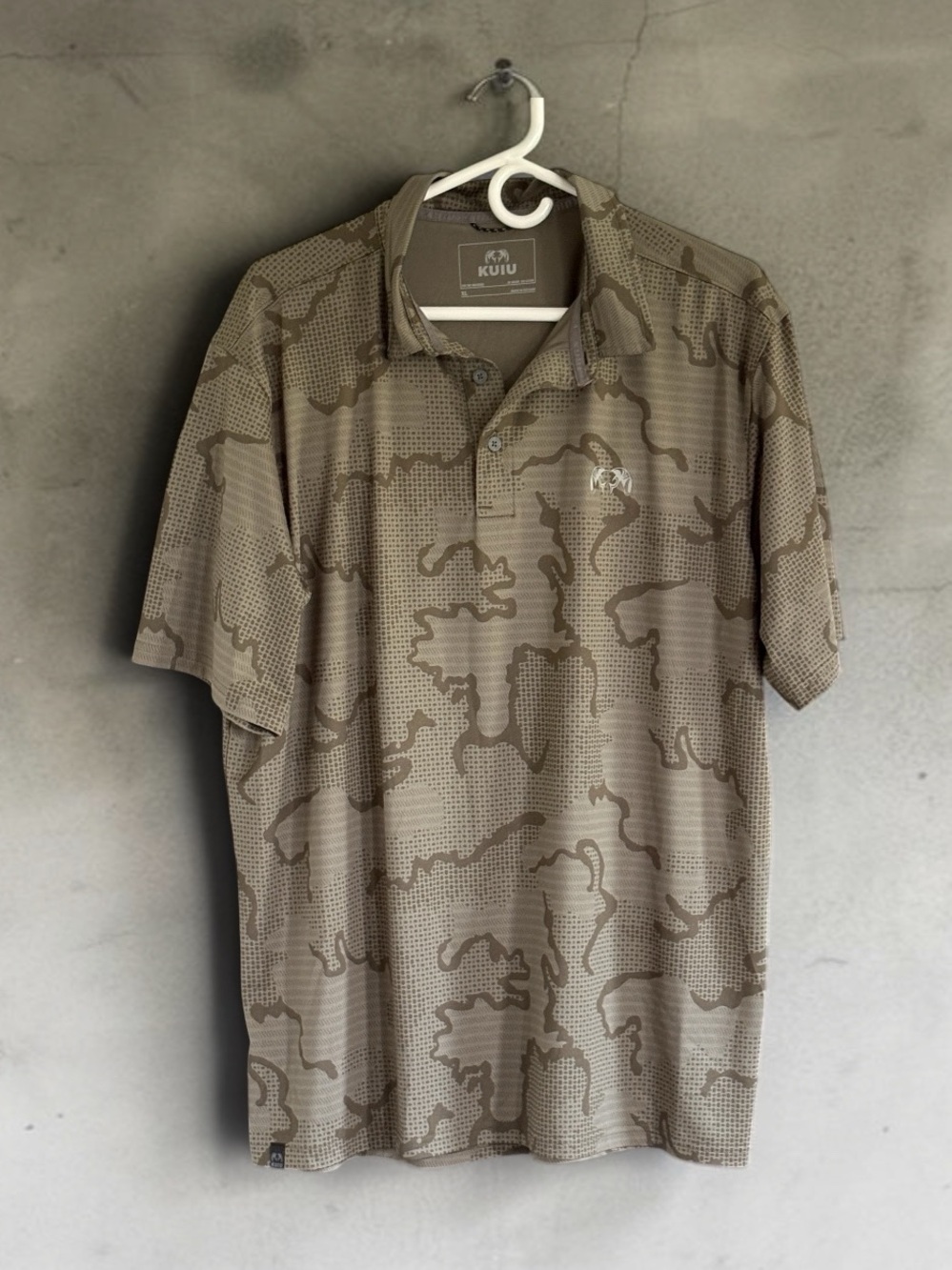 Kuiu Mens Polo Shirt Olive Green Size XL Preppy Outdoor Performance